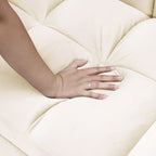 64,96 Velvet Divano Letto Convertibile 3-in-1 con Schienale Regolabile, Tasca Portaoggetti e Capacità di Carico di 227 kg