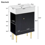 21.6 Mobile da bagno bianco, Mobile combinato, Armadietto contenitore per bagno, Lavabo singolo in ceramica, Vano contenitore a sinistra