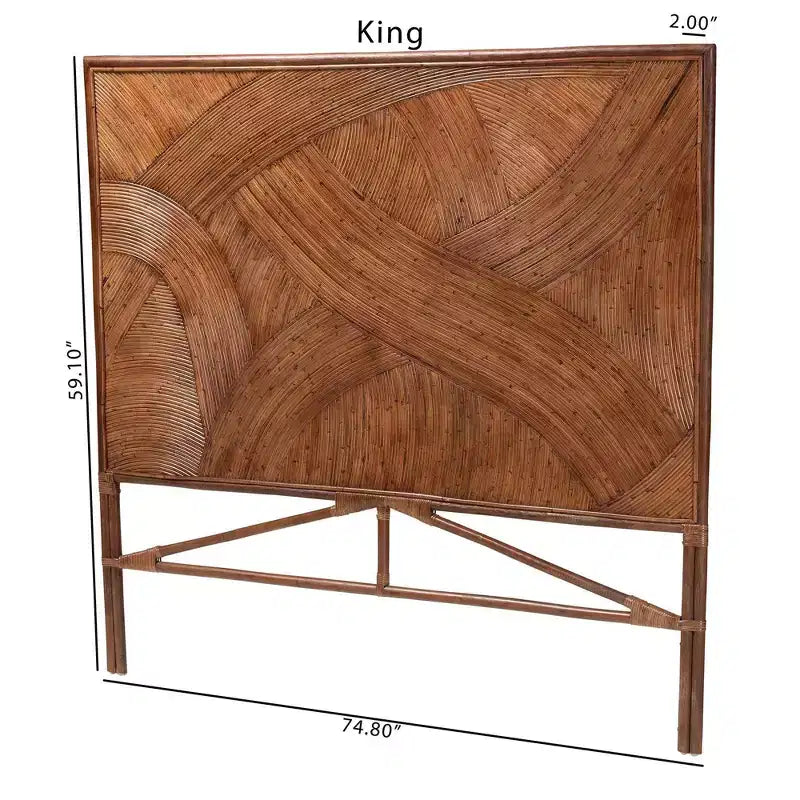 Testata Indipendente in Rattan Elettra di bali & pari King: Realizzata a Mano, Nessun Assemblaggio, Design Bohemien
