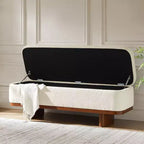 Panca con ripiano ribaltabile Clara Simple Assemble con struttura in legno massello|HULALA HOME