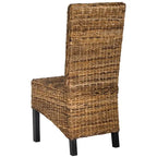 Set di 2 sedie da pranzo in vimini naturale 48L x 56P x 104A cm, stile Boho Coastal