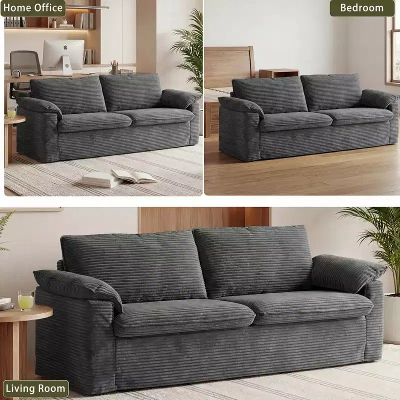 Dyonery 86 Cloud Loveseat Sofa, seduta profonda e ampi braccioli con cuscini, telaio robusto, design ergonomico e traspirante