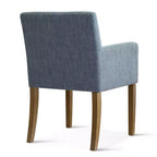 Set di 6 sedie da pranzo imbottite con braccioli, poltrone moderne in lino con gambe in legno, sedie occasionali per sala da pranzo, soggiorno - Panipeachy