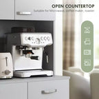 71 Armadio dispensa da cucina, mobile contenitore alto con supporto per microonde, credenza da cucina moderna, 3 ripiani regolabili per soggiorno, sala da pranzo