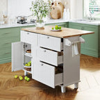 Set da isola per cucina TOPMAX con anta a ribalta e 2 posti a sedere, set tavolo da pranzo con ripiano regolabile, cassetti e portasciugamani