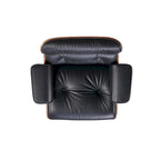 Poltrona reclinabile Mid-Century Modern in pelle