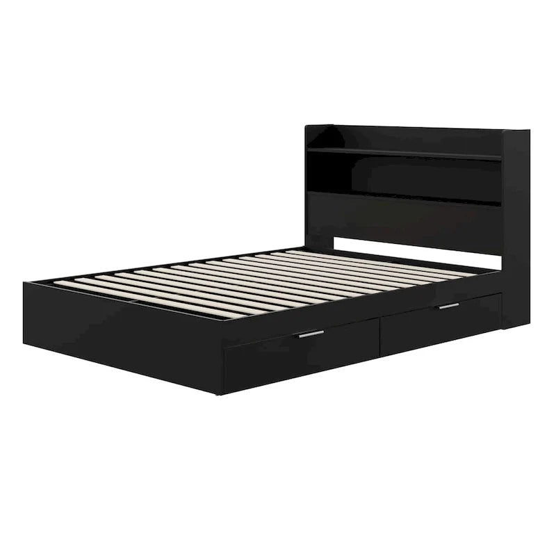 Letto a piattaforma Hunter con testiera