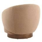 Poltrona a botte girevole imbottita Spruce&Spring con base in legno