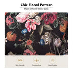 Poltrona Araceli Tradizionale in Legno Imbottita Floreale con Schienale Alto e Borchie | ART OF LIVING DESIGNS