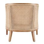 Poltrona d'Appoggio in Lino Tillman con Rattan