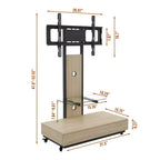 Mobile porta TV per televisori da 32-75 pollici, carrello TV mobile regolabile in altezza con cassetto e ruote per soggiorno, camera da letto, uffici -ModernLuxe