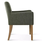 Set di 6 sedie da pranzo imbottite con braccioli, poltrone moderne in lino con gambe in legno, sedie occasionali per sala da pranzo, soggiorno - Panipeachy