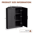 Mobile ad Angolo Dovelina con Ripiani Regolabili Credenza Buffet Vetrinetta Vino Mobile da Cucina e Sala da Pranzo con Ante in Legno - 31H x 31W, 36H x 31W