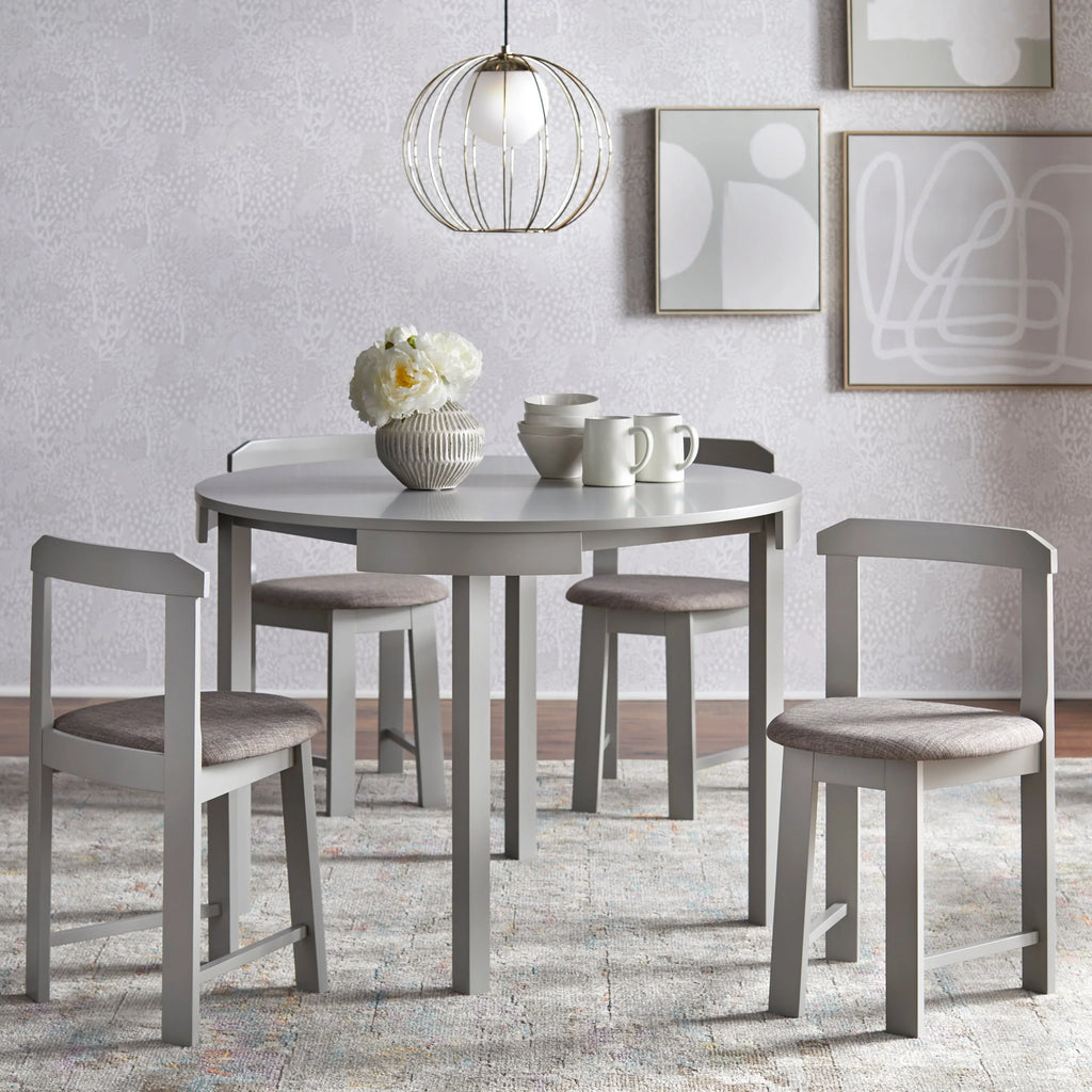 Set da pranzo rotondo compatto Harrisburg Tobey da 5 pezzi