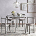 Set da pranzo rotondo compatto Harrisburg Tobey da 5 pezzi