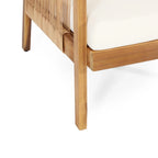 Set di poltrone da esterno Jabe in legno di acacia e vimini di Christopher Knight Home