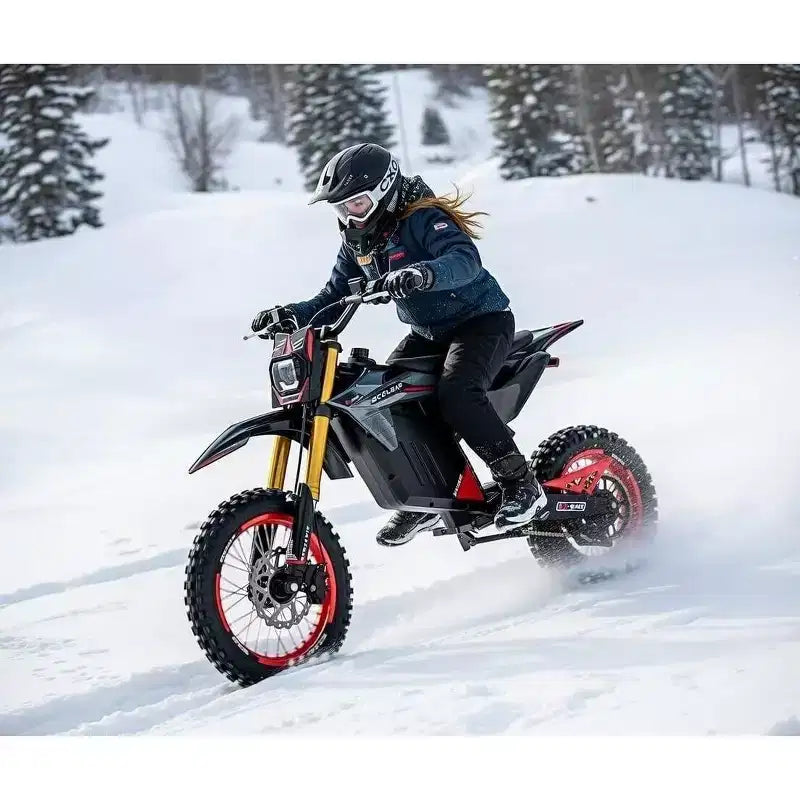 ECOLEAP Bici da cross elettrica da 3500W di picco per adolescenti e adulti, E-Bike fuoristrada da 60 km/h, Batteria da 48V 21Ah, Autonomia fino a 88 km, 180 kg, 13+