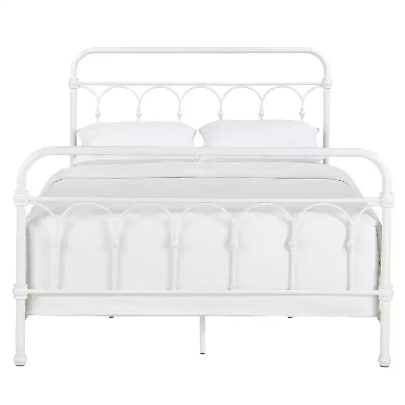 Letto matrimoniale in metallo Caledonia Casted Knot - Bianco antico - iNSPIRE Q