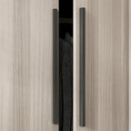 Armadio moderno freestanding in legno massiccio con ripiani