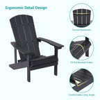 Bonosuki Sedie Adirondack da Esterno in Legno Resistente alle Intemperie - Set da 4