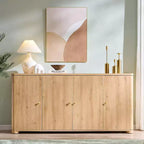 Credenza a Buffet da Cucina con 4 Ante e Ripiani, Credenza Moderna Grande, Mobile Contenitore per Bar Caffè da 66 Pollici