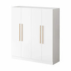 Armadio moderno freestanding in legno massiccio con ripiani