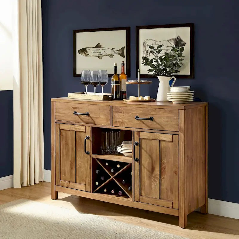 Credenza Crosley Roots finitura naturale - 52 L x 18 P x 36 H