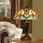 Lampada da tavolo HomeyFad a 2 luci, vintage, con cupola in vetro inossidabile