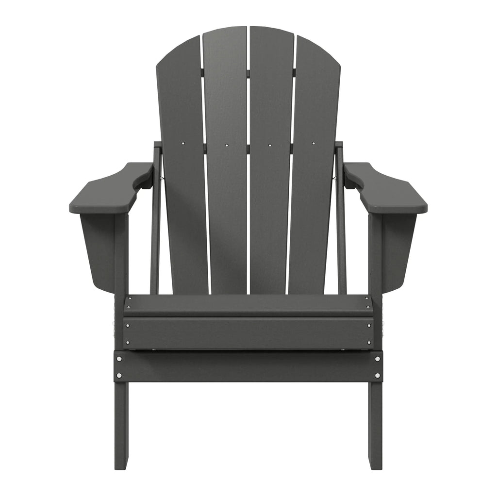 Polytrends Laguna Sedia Adirondack Pieghevole da Esterno per Patio Resistente allo Sbiadimento e alle Intemperie