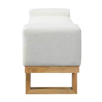 Panca moderna imbottita in bouclé Christopher Knight Home Paulina in legno di Hevea