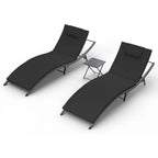 Set di 3 Chaise Lounge da Esterno Kullavik