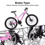 Okak Bici da montagna 24/26 pollici con 21 velocità e freni a doppio disco, bicicletta per bambini con sospensione anteriore da 100 mm, Dirt Bike per adolescenti e donne