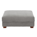 Pouf poggiapiedi oversize in velluto a coste moderno