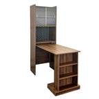 GDFStudio Sinclair Tavolo da studio pieghevole moderno in legno 36 con contenitore