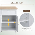 Set da isola per cucina TOPMAX con anta a ribalta e 2 posti a sedere, set tavolo da pranzo con ripiano regolabile, cassetti e portasciugamani