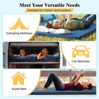 Materasso da campeggio in memory foam Costway con fondo antiscivolo e borsa da viaggio per dormire all'aperto grigio/blu
