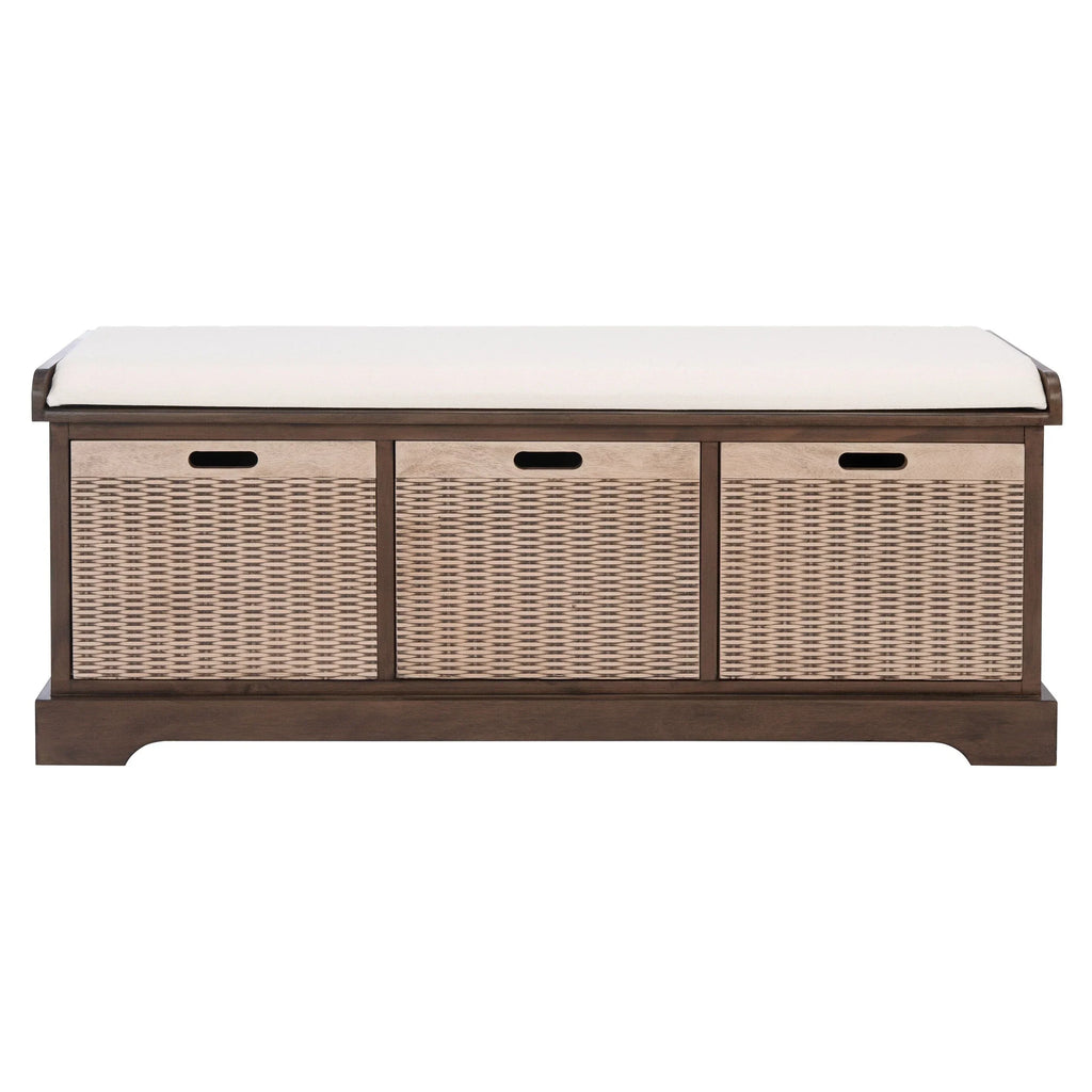 SAFAVIEH Fiorello Panca Contenitore a 3 Cassetti con Cuscino - 47,3 L x 15 P x 19 A - 47Lx15Px19A
