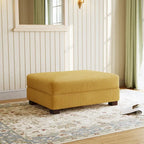 Pouf poggiapiedi oversize in velluto a coste moderno