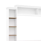 ModernLuxe Mobile TV da Parete 4 in 1 per Stile Rustico, Adatto a TV Fino a 70 Pollici, Consolle Multimediale con Ripiani Regolabili e Cassetti