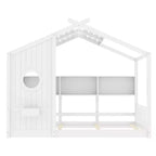 Struttura Letto a Piattaforma per Bambini Doppia/Matrimoniale Letto da Terra per Bambini Letto Montessori Letto a Casetta con Ripiano Portaoggetti - ModernLuxe