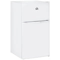HOMCOM Mini Frigorifero a Doppia Porta con Congelatore, Frigo Compatto da 90 litri con Ripiano Regolabile, Termostato Regolabile