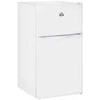 HOMCOM Mini Frigorifero a Doppia Porta con Congelatore, Frigo Compatto da 90 litri con Ripiano Regolabile, Termostato Regolabile