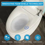 Vaso Bidet Intelligente con Coperchio e Sedile ad Apertura/Chiusura Automatica, Scarico con Sensore a Piede, Senza Serbatoio Monoblocco Allungato, Sedile Riscaldato