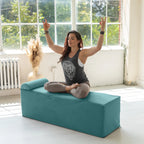 Avana Kami Chaise convertibile / Yoga e Massaggio - Pouf 2 in 1 con sedia a sdraio yoga pieghevole a scomparsa, Microvelvet - N/D