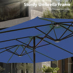 MAISON ARTS Ombrellone Doppio da 4,5 m, Extra Large, per Patio, con Base Inclusa