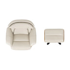 Jovan 31.5 Poltrona reclinabile in vera pelle con pouf