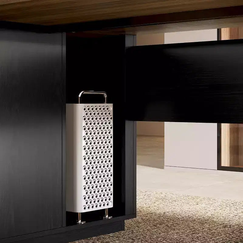 Scrivania direzionale a L Lantine 85.8, scrivania da computer da ufficio extra large con cassetti per schedari per l'home office