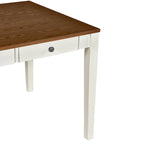 Set da pranzo di 6 pezzi in legno con 4 sedie e panca, tavolo con cassetto