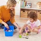 Mobile Cubby con vassoio e 15 contenitori frontali a paletta, 3x4, Arredamento per bambini