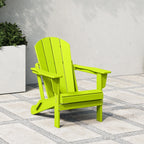 Polytrends Laguna Sedia Adirondack Pieghevole da Esterno per Patio Resistente allo Sbiadimento e alle Intemperie